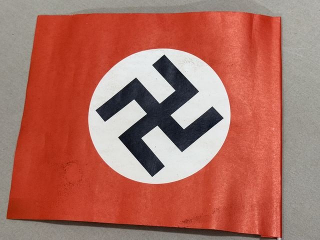Original Nazi Era German Paper Party Rally Flag, UNUSED! — image 4