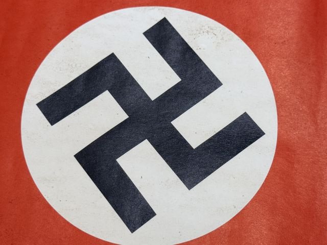 Original Nazi Era German Paper Party Rally Flag, UNUSED! — image 5