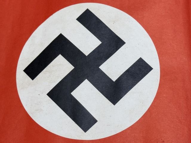 Original Nazi Era German Paper Party Rally Flag, UNUSED! — image 5