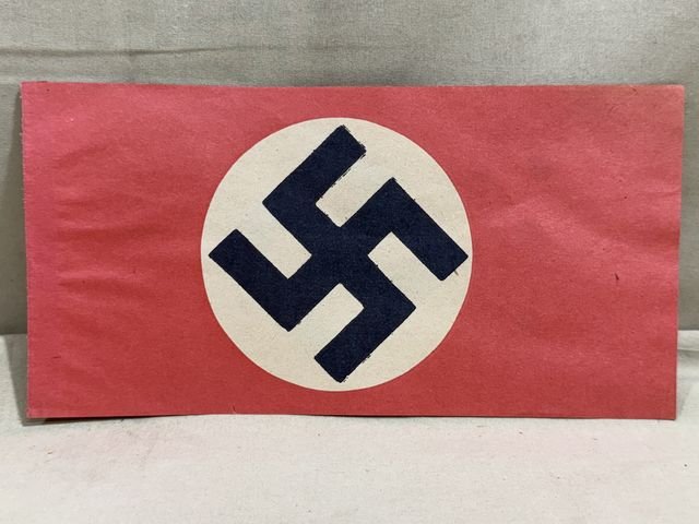 Original Nazi Era German Paper Party Rally Flag, UNUSED! — image 3