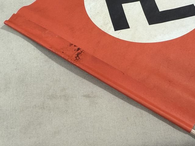 Original Nazi Era German Paper NSDAP Party Rally Flag, UNUSED! — image 5