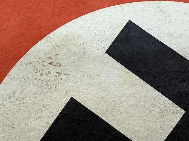 Original Nazi Era German Paper NSDAP Party Rally Flag, UNUSED! — image 8