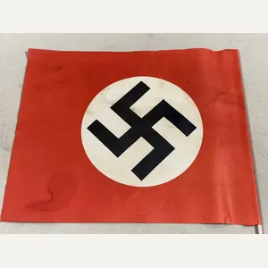 Original Nazi Era German Paper NSDAP Party Rally Flag, UNUSED!