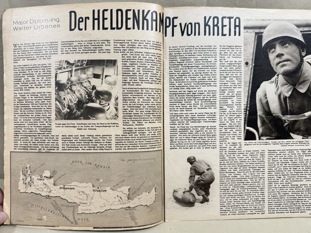Original WWII German Luftwaffe Magazine Der Adler, August 1941 CRETE! — image 6