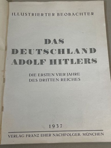 Original 1937 German LARGE Book, DAS DEUTSCHLAND ADOLF HITLERS — image 3