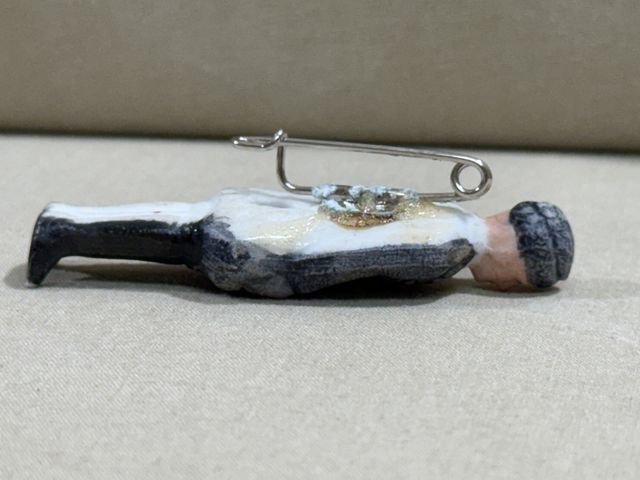 Original Nazi Era German WHW Donation Porcelain Figure, Luftwaffe Officer — image 3