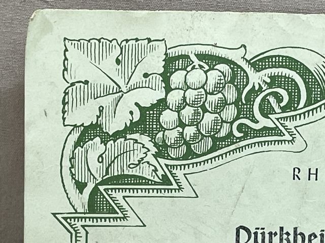 Original WWII German Wine Bottle Label, Dürkheimer Kochbenn 1944 — image 4