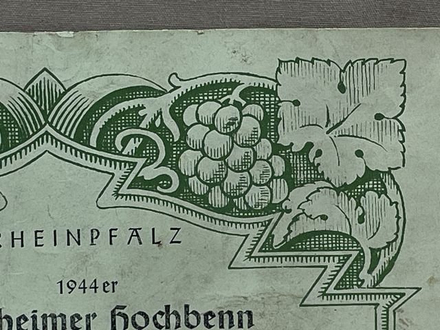 Original WWII German Wine Bottle Label, Dürkheimer Kochbenn 1944 — image 5