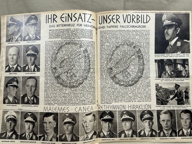 Original WWII German Luftwaffe Magazine Der Adler, August 1941 CRETE! — image 9