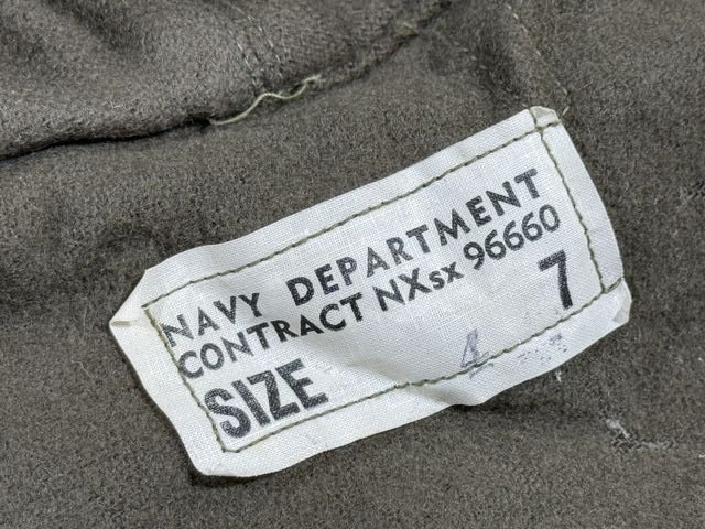 Original WWII US NAVY Winter Hat, Size 7 — image 6