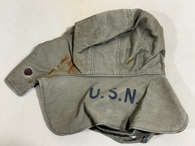 Original WWII US NAVY Winter Hat, Size 7 — image 2