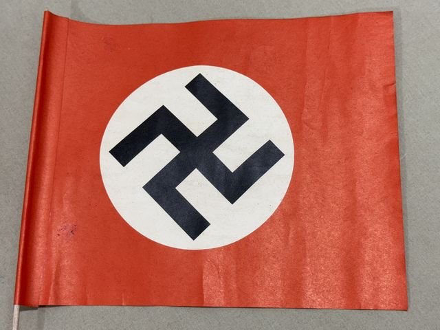 Original Nazi Era German Paper Party Rally Flag, UNUSED! — image 4