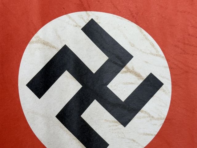 Original Nazi Era German Paper Party Rally Flag, UNUSED! — image 5