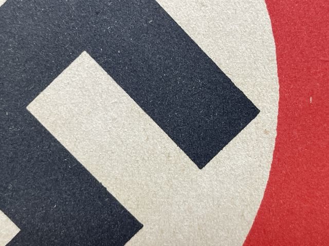 Original Nazi Era German Paper Party Rally Flag, UNUSED! — image 3