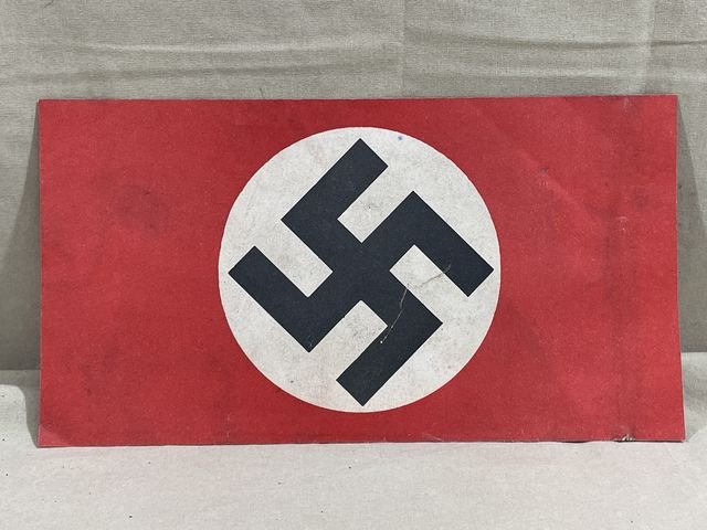 Original Nazi Era German Paper Party Rally Flag, UNUSED! — image 4