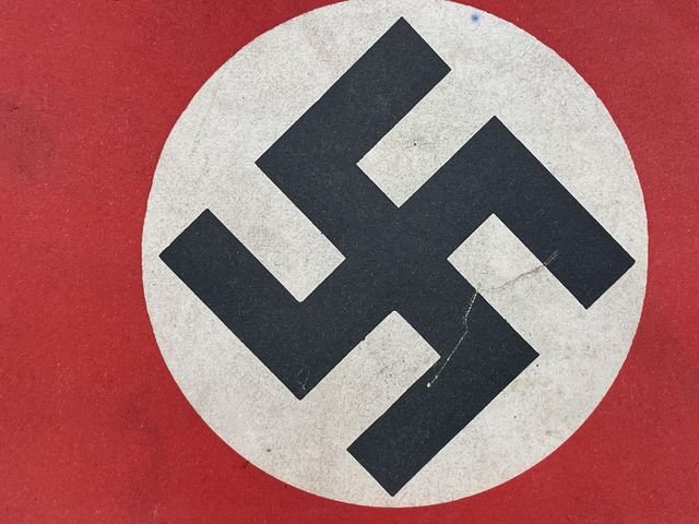 Original Nazi Era German Paper Party Rally Flag, UNUSED! — image 5