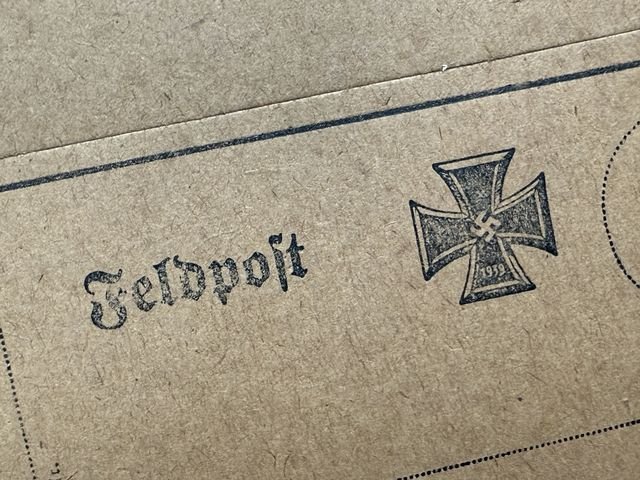 Original WWII German Soldier's Feldpost Box, UNFOLDED — image 2