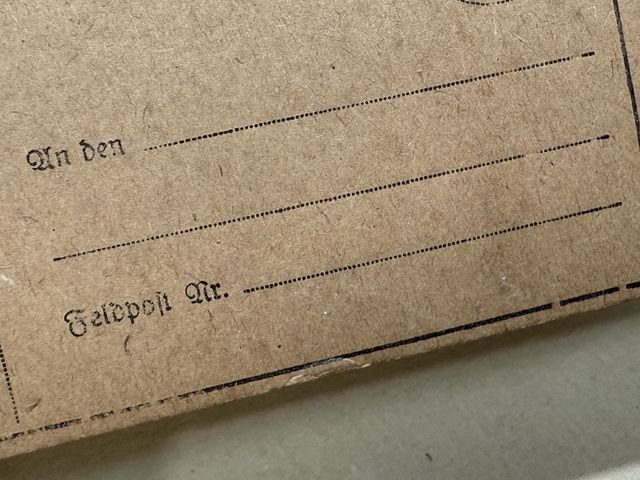 Original WWII German Soldier's Feldpost Box, UNFOLDED — image 3