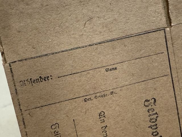 Original WWII German Soldier's Feldpost Box, UNFOLDED — image 4