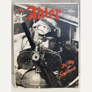 Original WWII German Luftwaffe Magazine Der Adler, September 1941