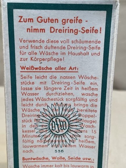 Original WWII Era German Boxed Soap, Three Ring Brand — image 7