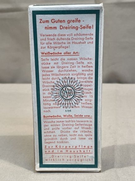Original WWII Era German Boxed Soap, Three Ring Brand — image 8