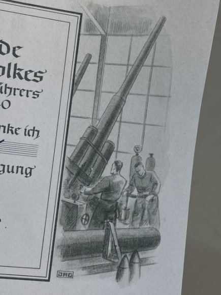 Original WWII German Metal Donation Document for 1940 — image 4