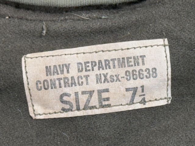 Original WWII US NAVY Winter Hat, Size 7.25 — image 2