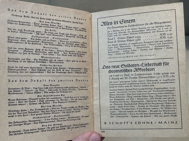 Original WWII German Soldiers Song Book, Das Neue Soldaten Liederbuch — image 9