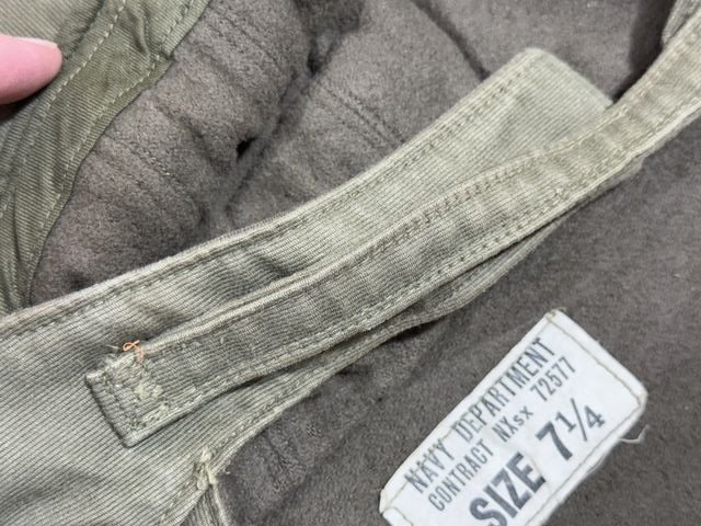 Original WWII US NAVY Winter Hat, Size 7.25 — image 4