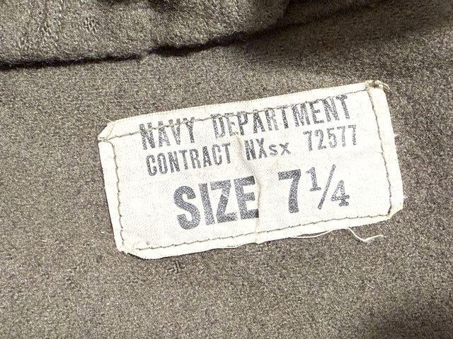 Original WWII US NAVY Winter Hat, Size 7.25 — image 6