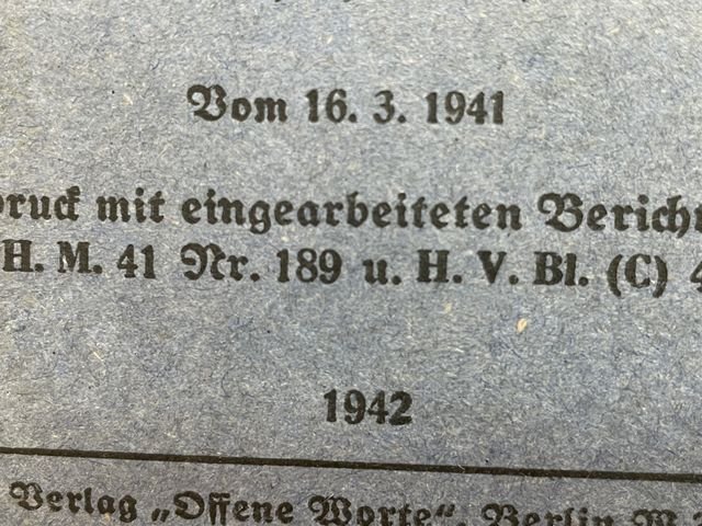 Original WWII German Army Manual H.Dv. 130/2a, Ausbildungsvorschrift f³r die Infanterie — image 2