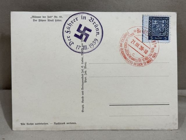 Original Nazi Era German Personality Postcard, HITLER! — image 2