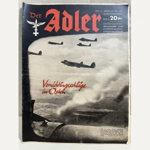 Original WWII German Luftwaffe Magazine Der Adler, July 1941