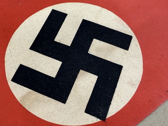Original Nazi Era German Paper NSDAP Party Rally Pennant Flag — image 2