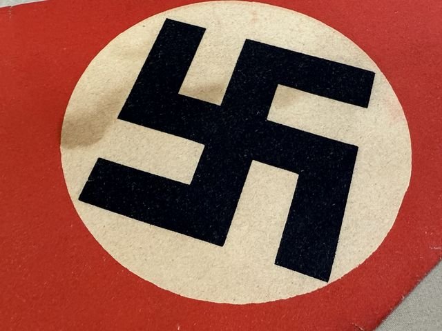 Original Nazi Era German Paper NSDAP Party Rally Pennant Flag — image 6
