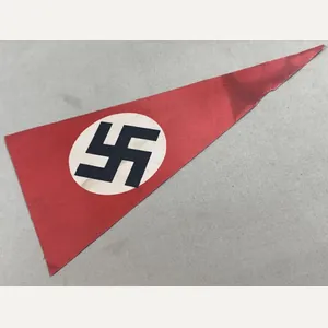 Original Nazi Era German Paper NSDAP Party Rally Pennant Flag