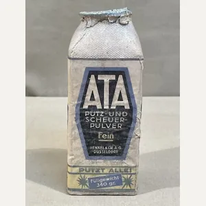 Original WWII Era German ATA Brand Dish Washing Powder, PUTZ …