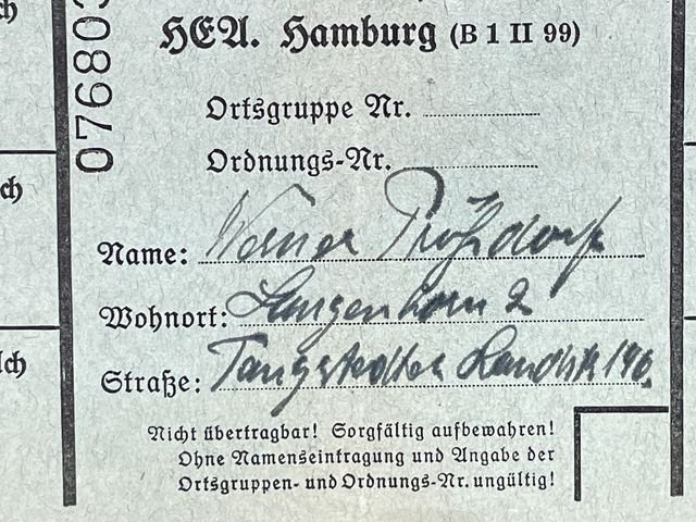 Original Nazi Era German Civilian Ration Card, Reichsmilchkarte (Reichs Milk Card) — image 3