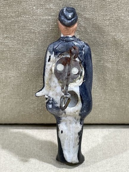 Original Nazi Era German WHW Donation Porcelain Figure, Luftwaffe Officer — image 2