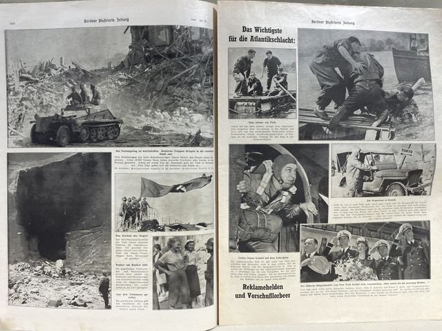 Original WWII German Berliner Illustrierter Zeitung Magazine, July 1942 — image 4