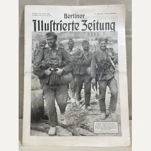 Original WWII German Berliner Illustrierter Zeitung Magazine, July 1942