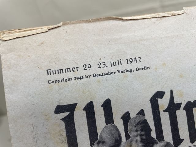 Original WWII German Berliner Illustrierter Zeitung Magazine, July 1942 — image 2