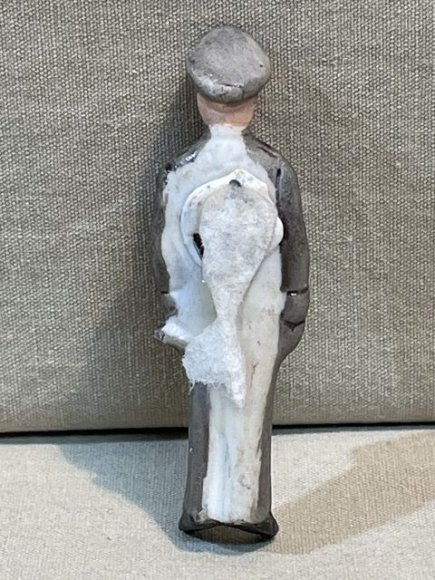 Original Nazi Era German WHW Donation Porcelain Figure, Luftwaffe Officer — image 2