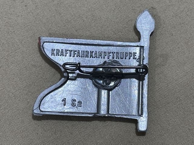 Original WWII German Flag Tinnie, KRAFTFAHRKAMPFTRUPPE — image 2