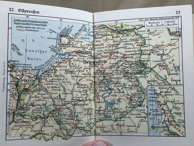 Original Nazi Era German DAF Pocket Atlas Book, TASCHEN ATLAS — image 5