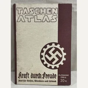 Original Nazi Era German DAF Pocket Atlas Book, TASCHEN ATLAS