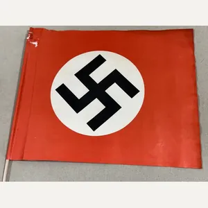 Original Nazi Era German Paper NSDAP Party Rally Flag, UNUSED!