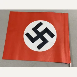 Original Nazi Era German Paper NSDAP Party Rally Flag, UNUSED!