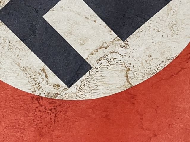 Original Nazi Era German Paper NSDAP Party Rally Flag, UNUSED! — image 8
